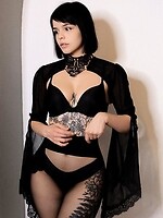 Eslain in sexy black lingerie