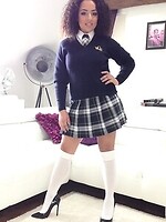 Kayla Louise flashes that perfect ass before strapping up and getting ready to play